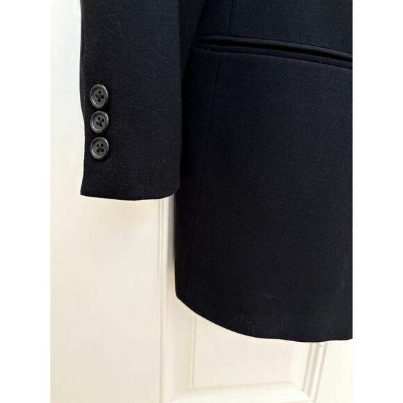 Tallia Sartoria Pure Worsted  Wool Men’s Size 46R Black Single Button Blazer EUC - Picture 3 of 11